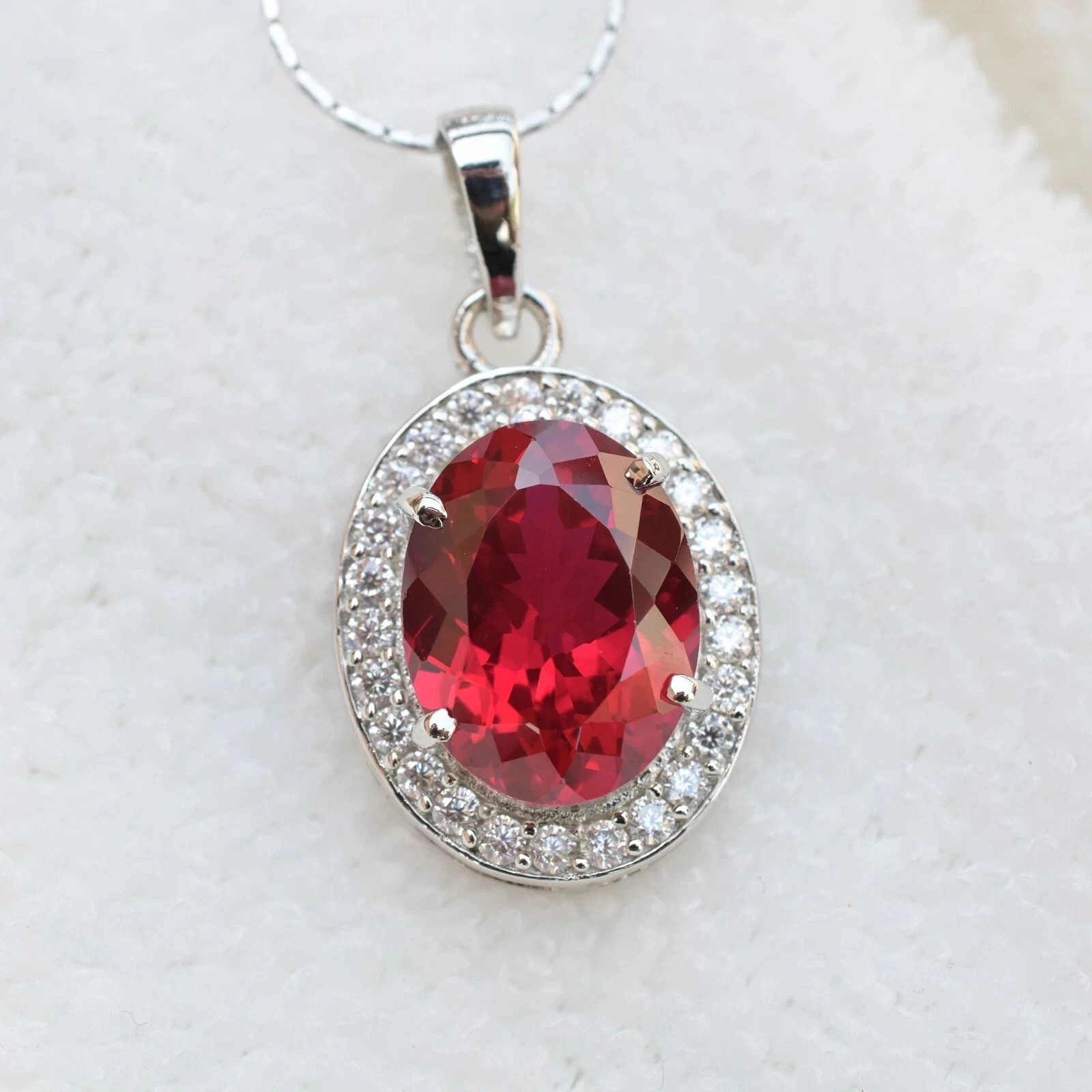 Natural 26 Ct Red Ruby Gemstone- 925 Silver Jewelry Pendant With Sliver Chain