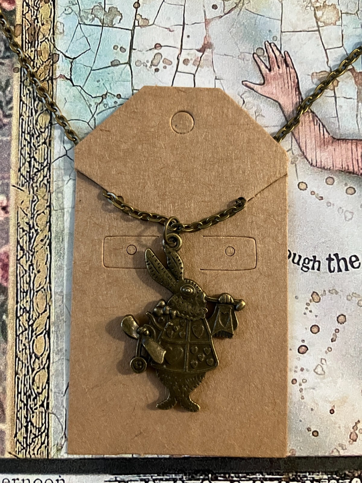 Alice in Wonderland Rabbit Necklace 18 inch Brand New (26)