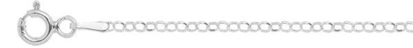 016-1.5MM Rhodium Plated Rolo Chain .925 Solid Sterling Silver Made in Italy