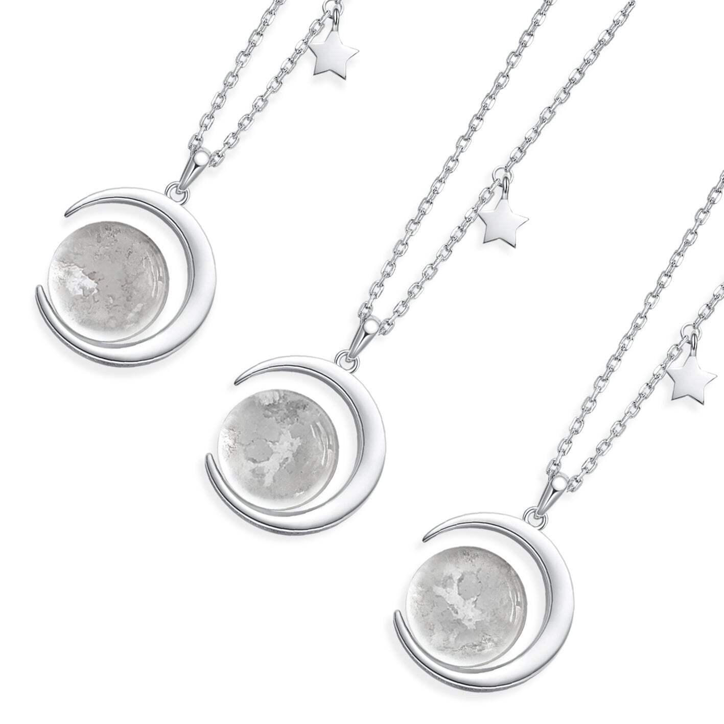 Real Moon Dust Meteorite Necklace, With a Sample from Lunar Meteorite NWA 5000