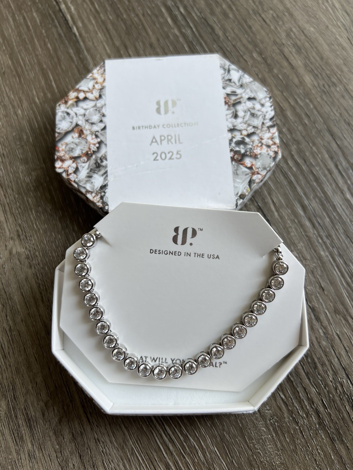 Bomb Party April 2025 necklace cz rhodium Yes, She’s Yours NK36920