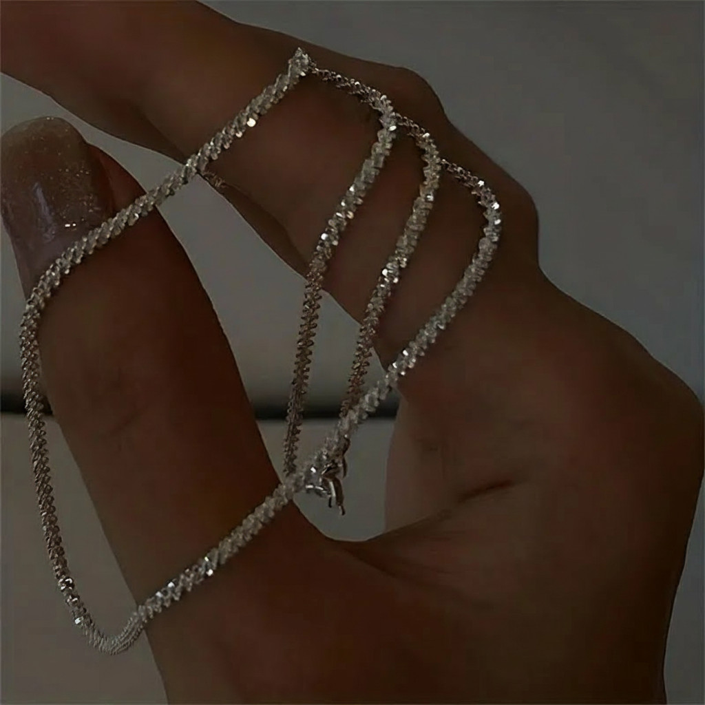 Collar Plata 925 40-75cm Brillante Elegante Regalo Aniversario Mujer Pareja