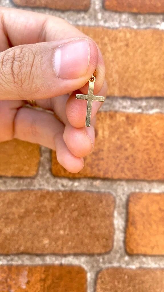 Jesus Crist Cross 14K Pendant GF Charm Jewelry Gifts Catholics For Adults Kids