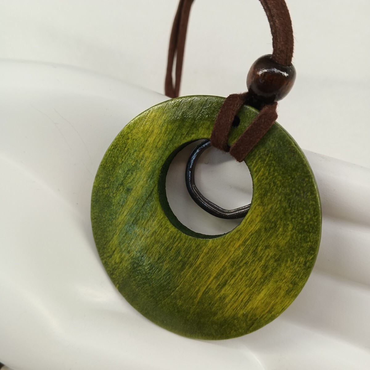 Women’s Hippie Awakened Boho Necklace Metal Wood Felt One Size