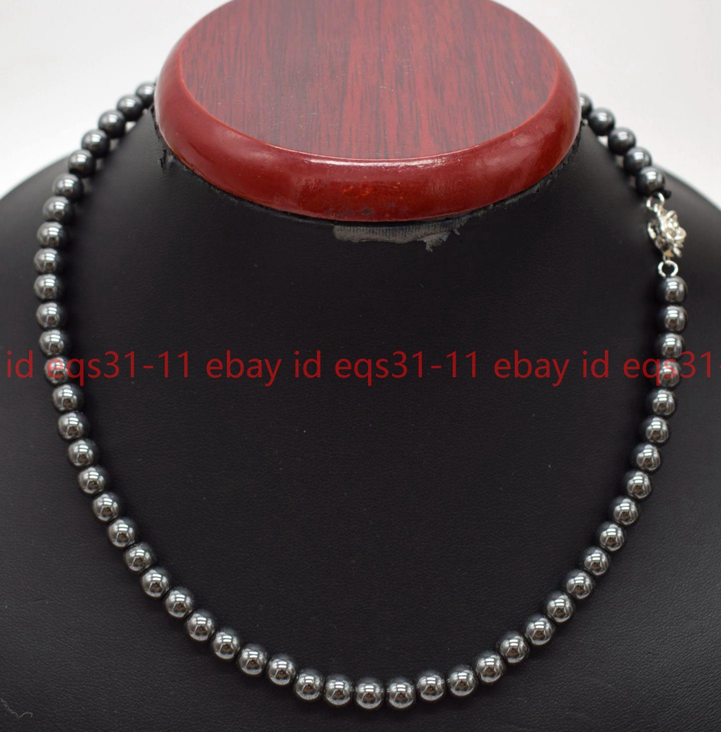Fashion Black Magnetic Hematite Beads Health Care Necklace Women Men Jewelry