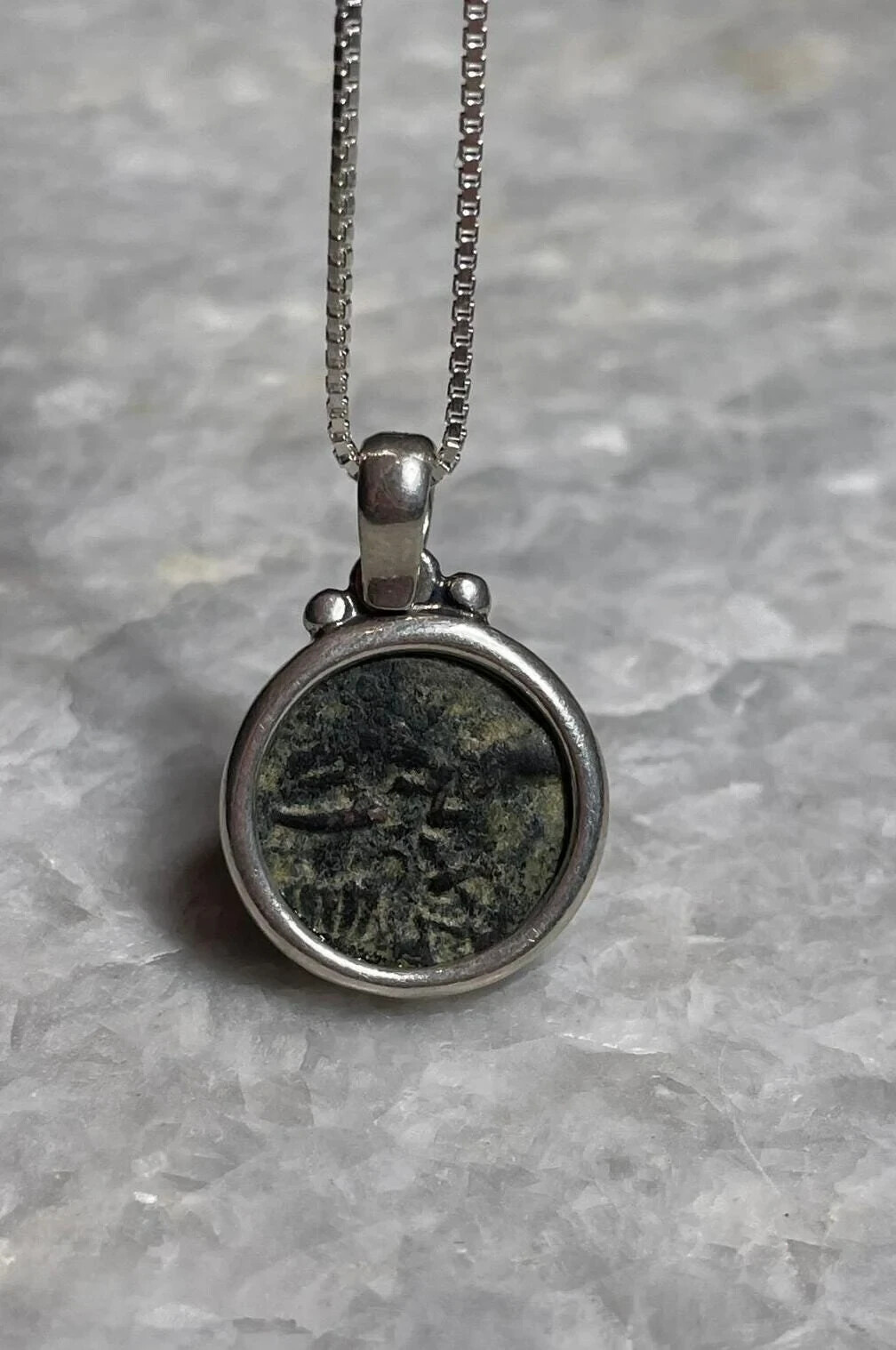 Authentic Masada Coin Necklace, Handmade Jewelry, men pendant, 925 Silver