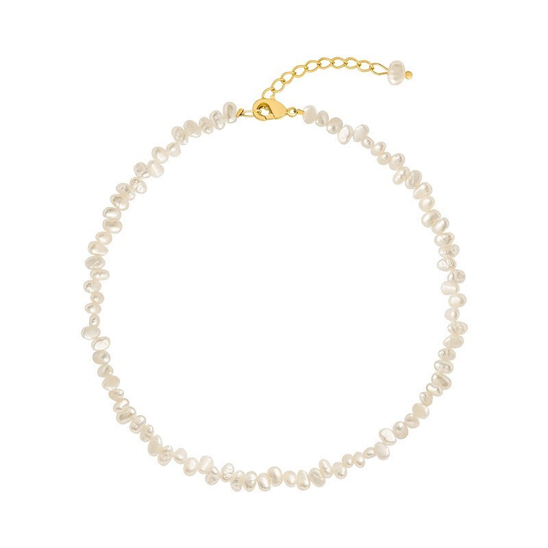 Pearl Necklace Chocker Beautiful Irregular Shaped Light Weight Daninty for Women