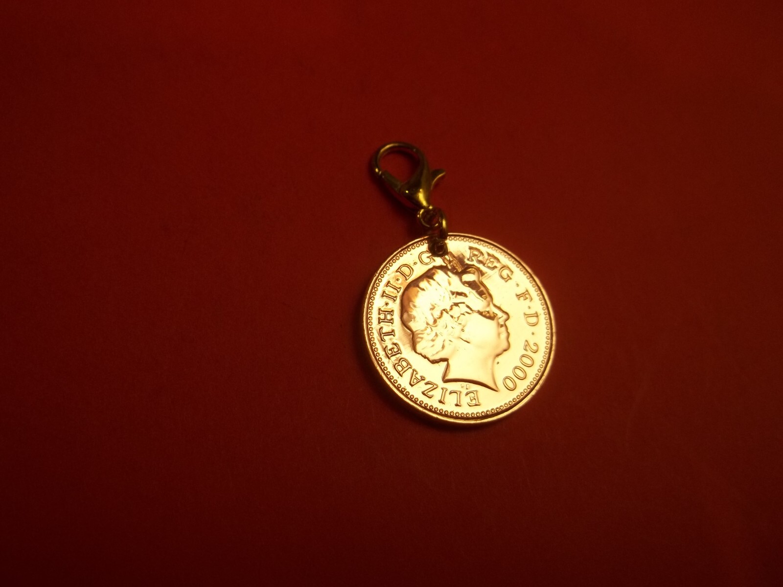PENNY COIN – PORTCULLIS – HIGHLY POLISHED PENDANT / CHARM – 1971 to 2008