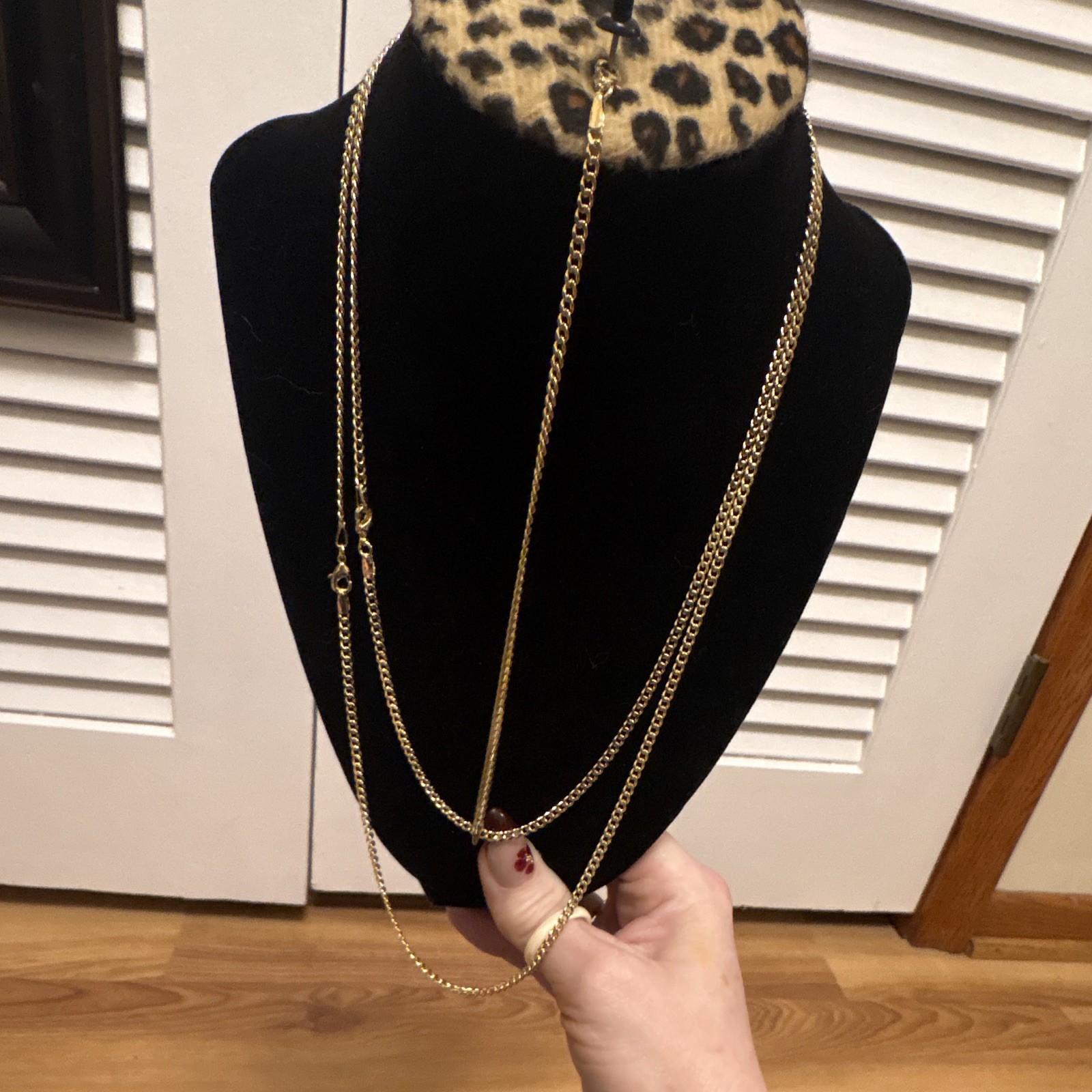 18k BZL GF Curb Link Chain 24”/20” Necklaces and 7.5” bracelet