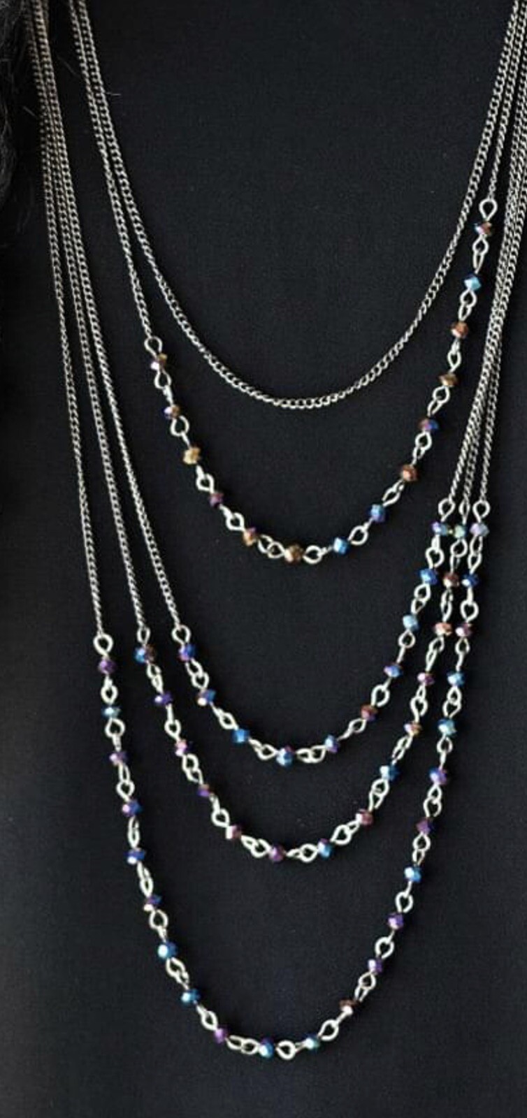Paparazzi🌈Glitter Go Getter 🔥 OIL SPILL🔥Necklace Set🌈 VHTF 🔥 WOW