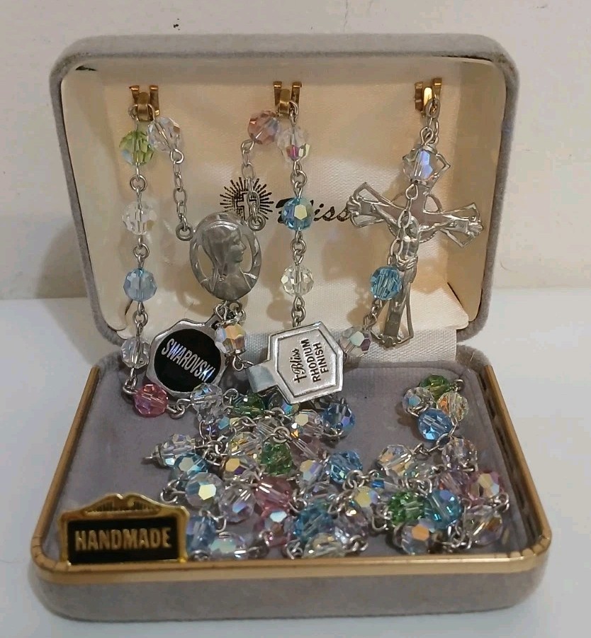 Bliss Religious Necklace Swarovski Rhodium Finish