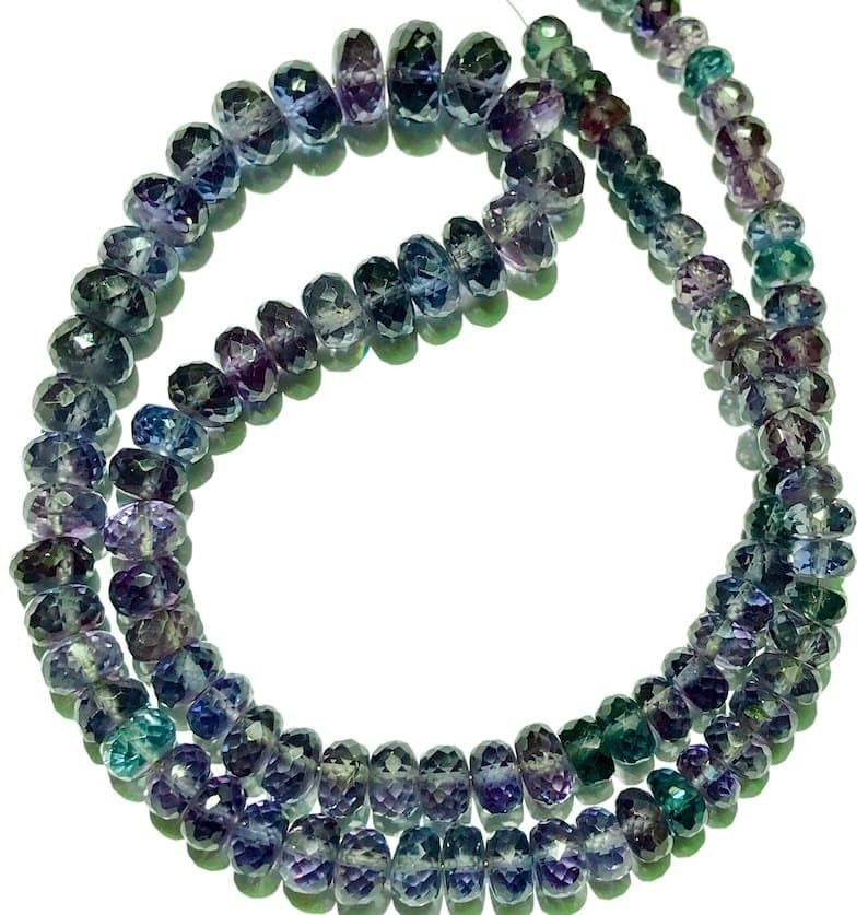 AAA++Quality Alaxenderate faceted Rondelle beads gemstone jewelry Necklace