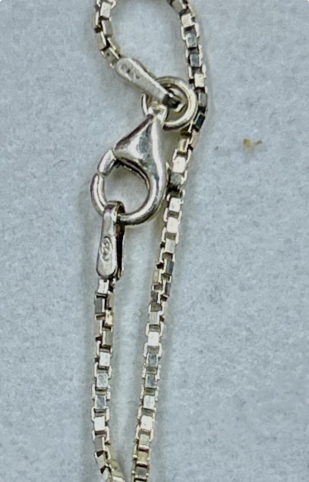 925 Sterling Silver Box Chain Letter A Pendant Necklace White CZ Pavé Lobster
