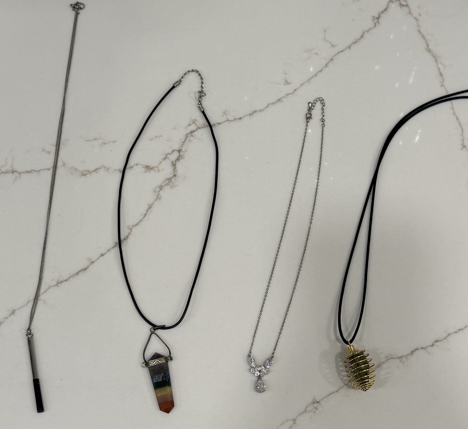 Assorted Men’s Women’s Unisex Fashion Necklaces Lot Of 4