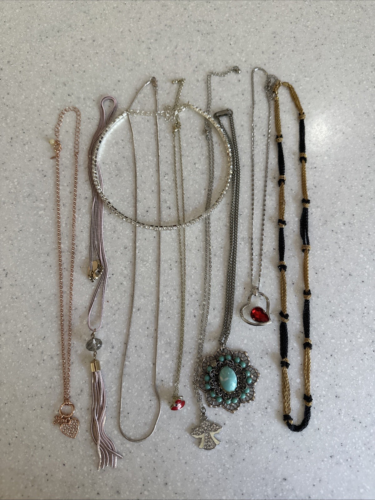 Necklace Bundle 9 Pieces Various Styles and Colors Fashion Jewelry