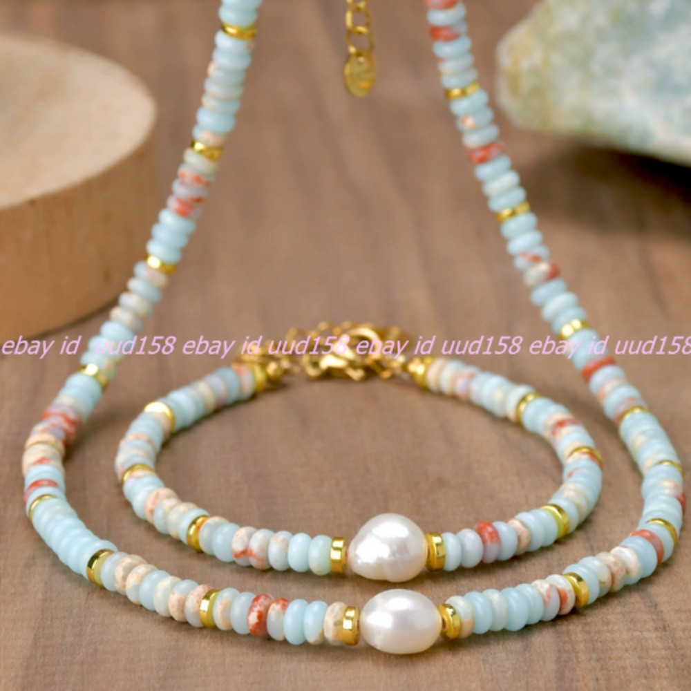Natural2x4mm Shoushan Jasper Gemstone Rondelle Beads Necklace Bracelet 18/7.5in