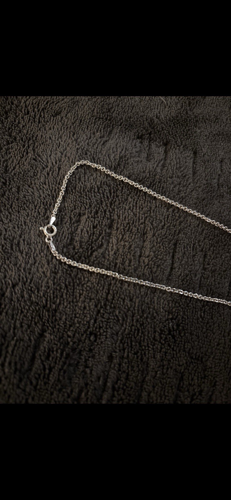 Silver Tone Cable Chain Necklace Blue Enamel Fish Charm Pendant Spring Ring