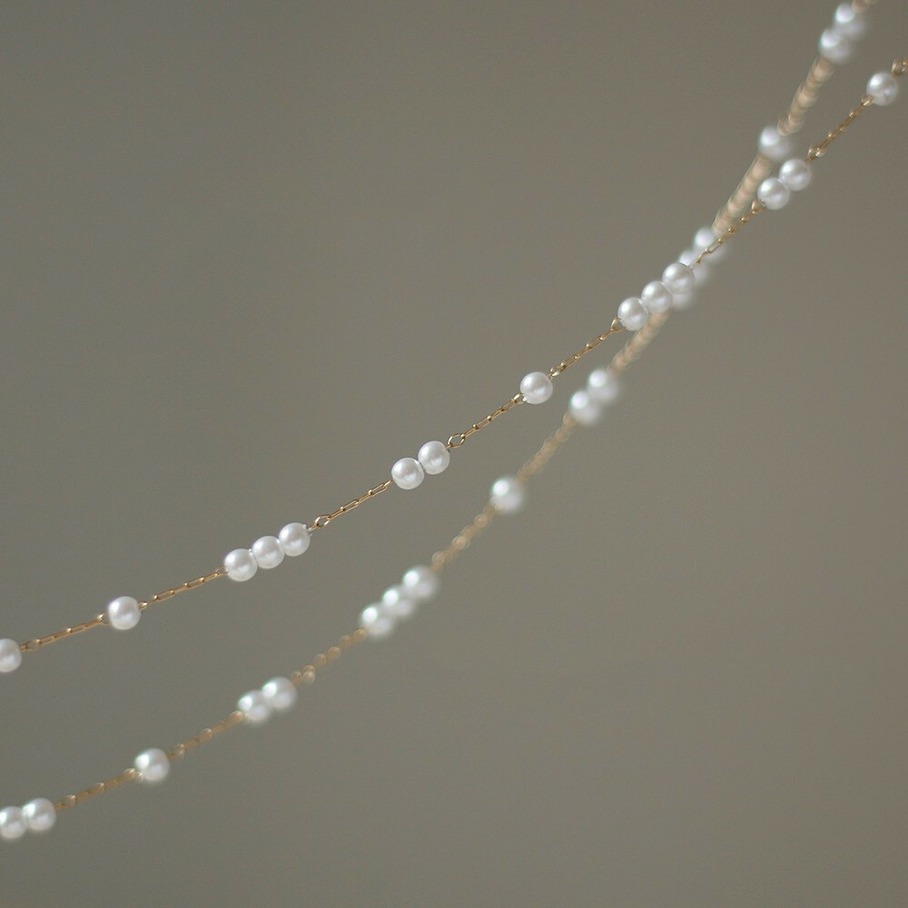 Woman 18K Gold Plated Pure Nature Freshwater Pearl Charm Chain Necklace Toggle