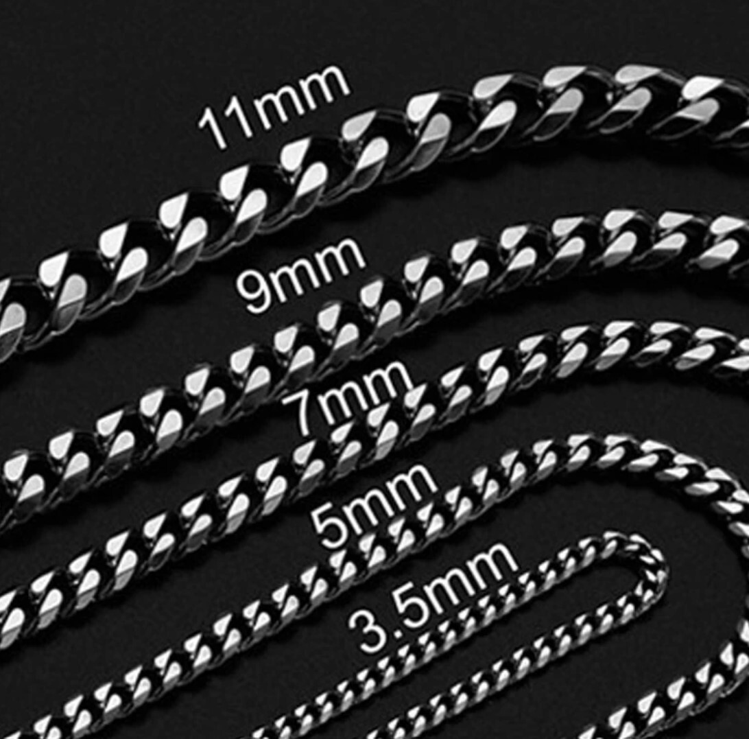 Stainless Steel 50 cm ( 19.7 Inch) 5 mm Cuban Curb Chain