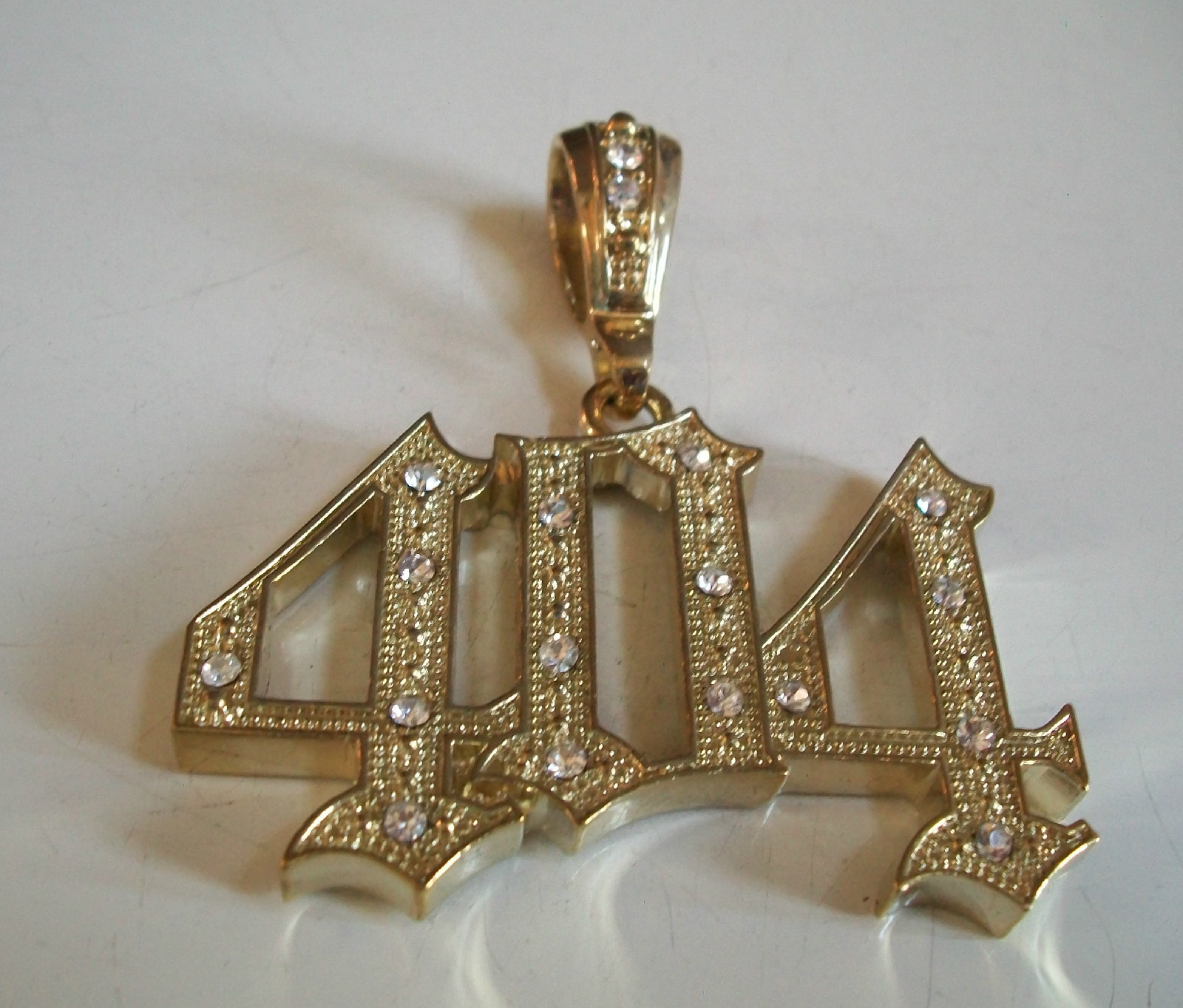 Men’s Fashion Dressy Hip Hop Gold Finish 404 Pendant Charm