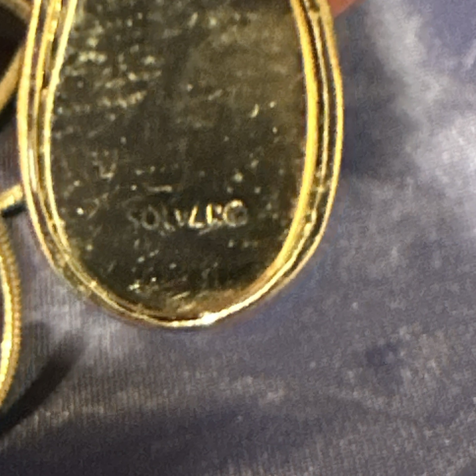 Gold Tone Snake Chain Necklace Teardrop Charm Pendant Signed Lobster