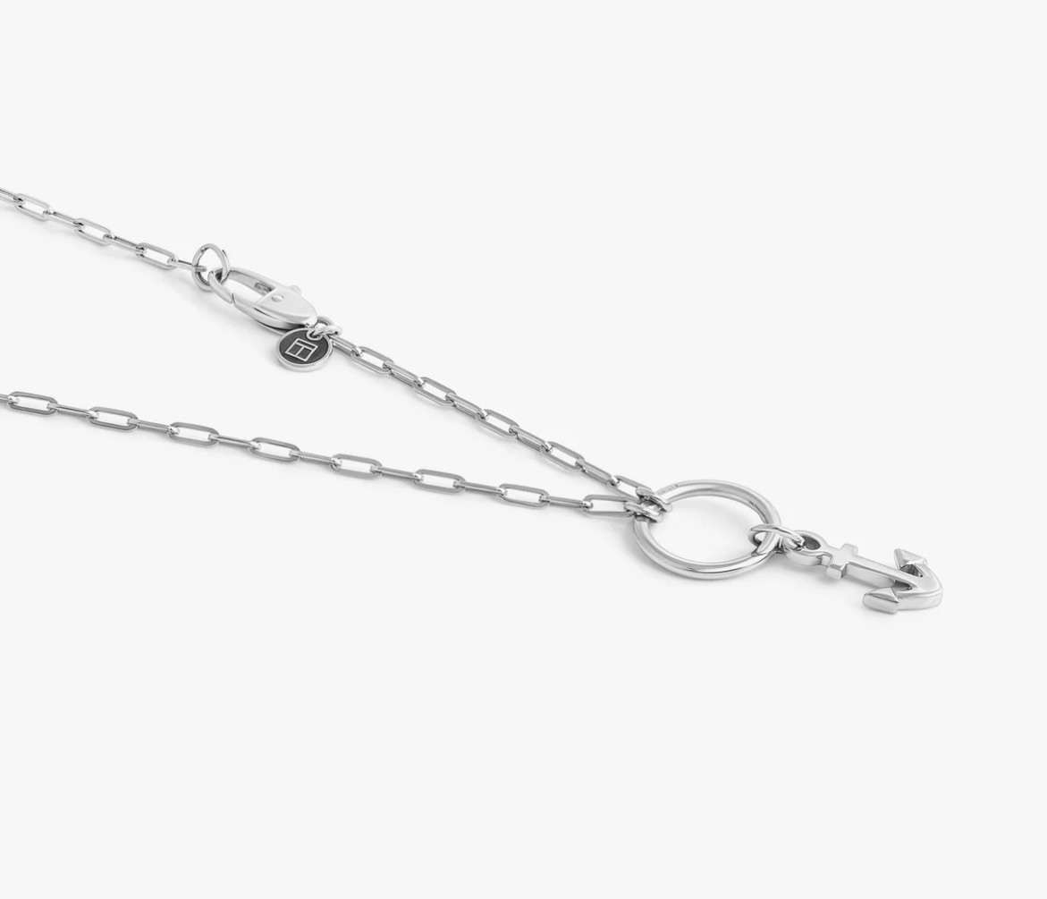 Tateossian NL0172TASPLSI1S – Sterling Silver 925 Marine Anchor Necklace BNIB –