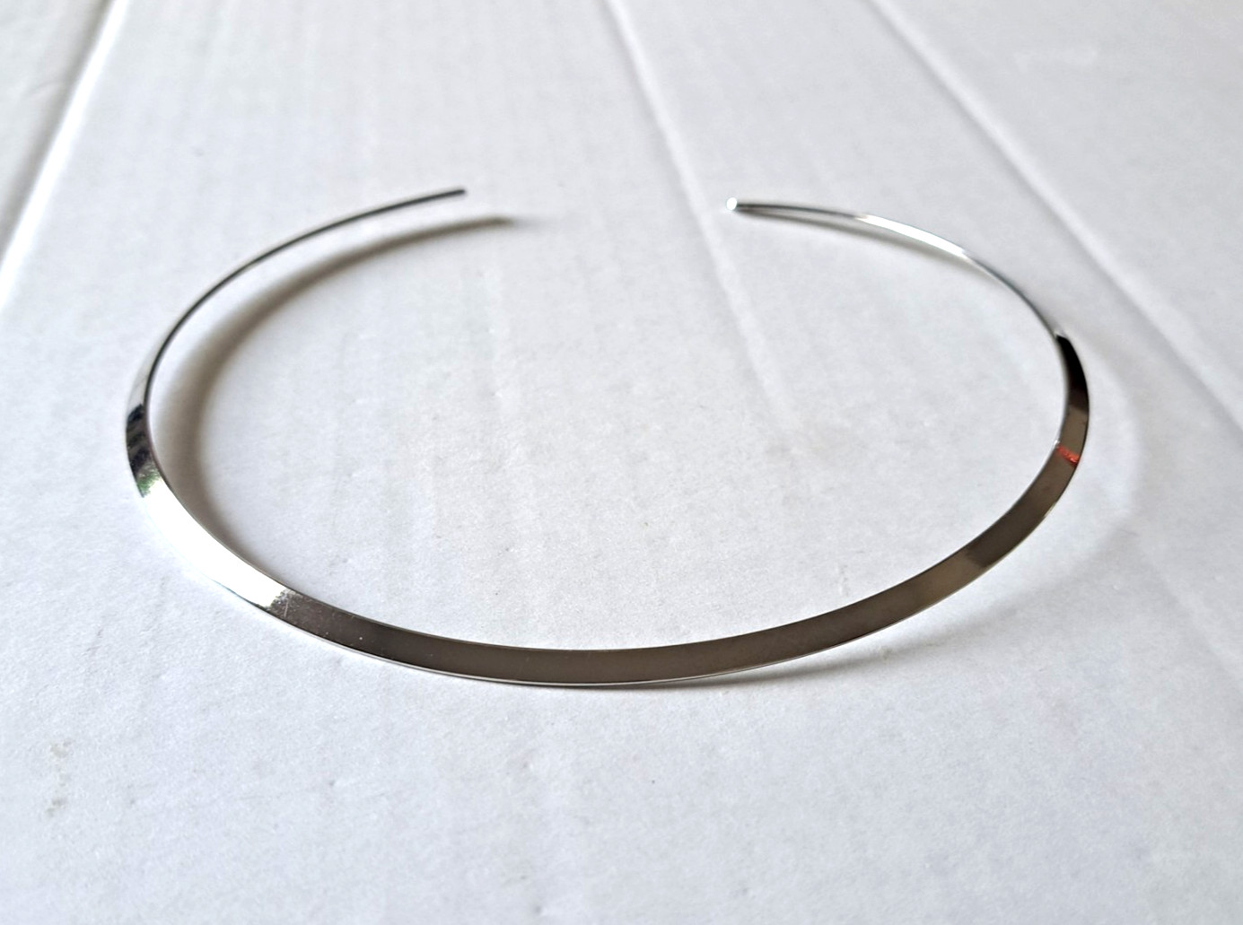 CHOKER NECKLACE COLLAR SILVER PLATED ONE SIZE VINTAGE