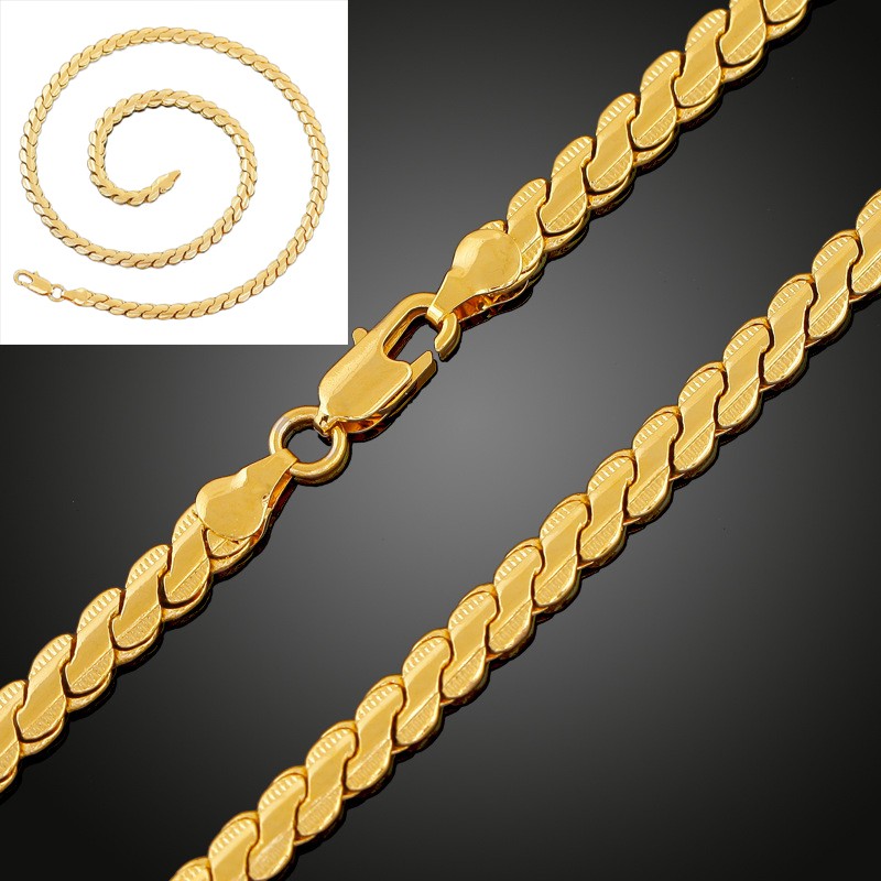 Unisex 18K Gold Filled 20″/24″ Thick Diamond-Cut Miami Cuban Chain Necklace Y801