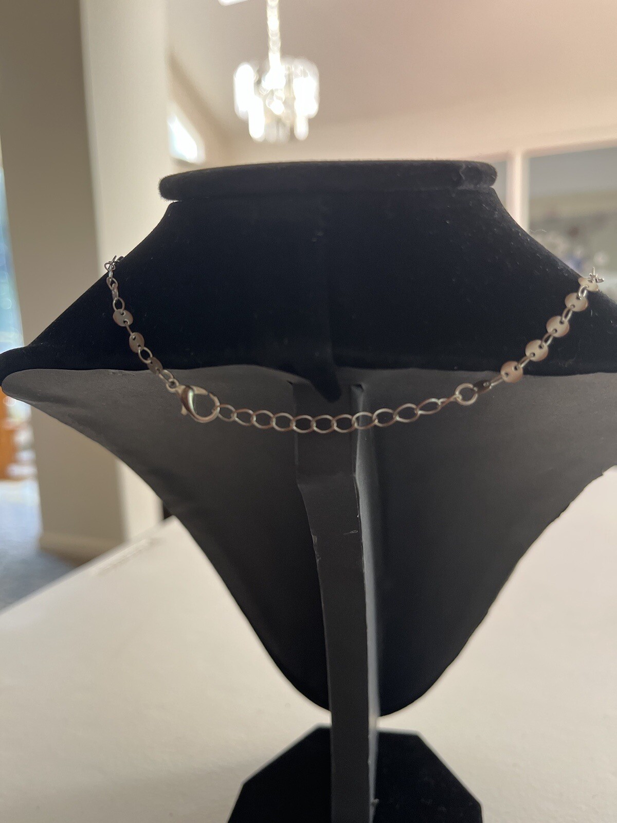 Women Fashion Bronze/silver Overlap Circle Chocker Necklace Jewelry