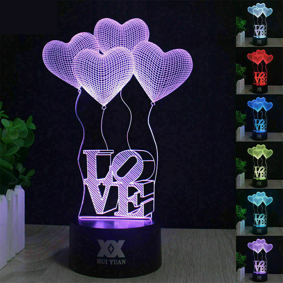 LED Light Gift Fit Her Girlfriend Wife Woman Mom Love Teddy Bear Decor and Hea