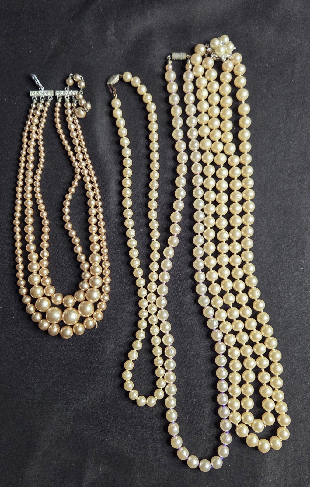 4pcs Cultured Pearl Necklace Lot Various Styles Over 250g