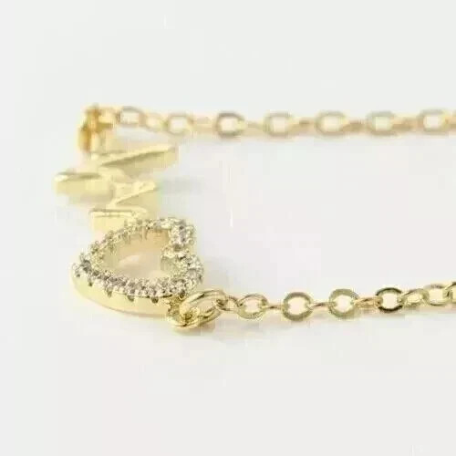 0.25Ct Round Simulated Diamond Heart Beat Pendant 18″ Necklace 14K Gold Plated