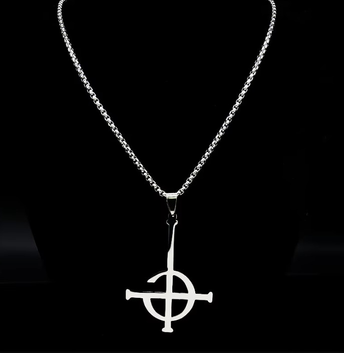 Ghost BC Necklace Nameless Ghost Band Crucifix Papa Emeritus Stainless Steel