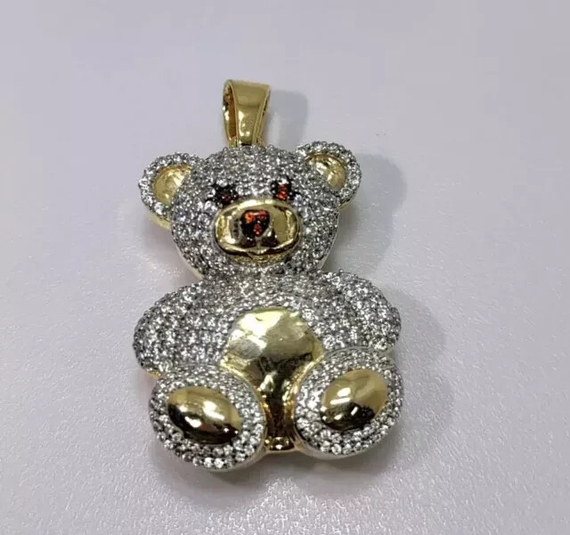 1.50Ct Round Cut Simulated Diamond Women’s Pendant 14K Yellow Gold Plated Silver