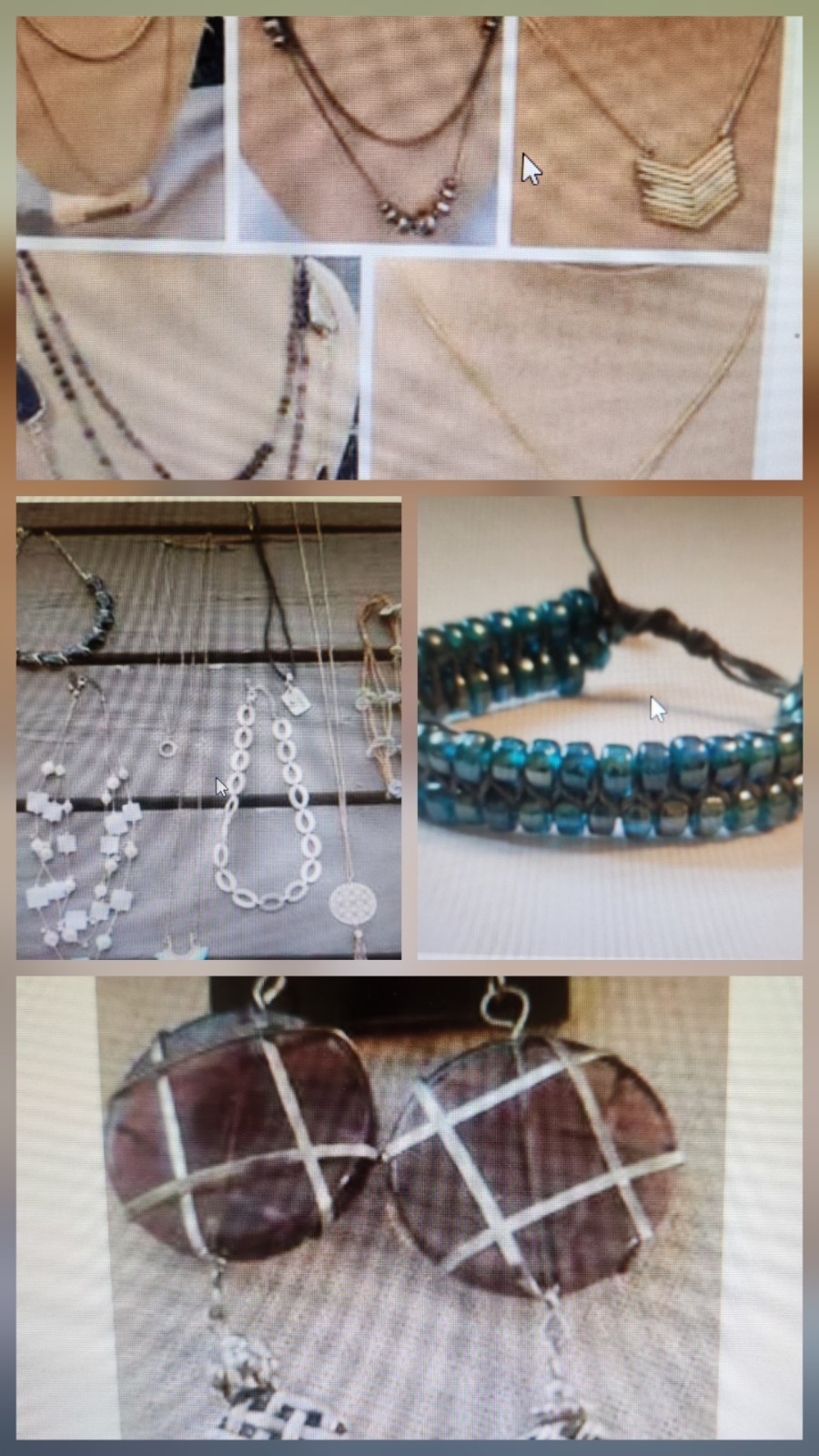 Bracelet Earring Necklace Closeout 5# Lot Beaded Chain Artisan/Store Stone Glass