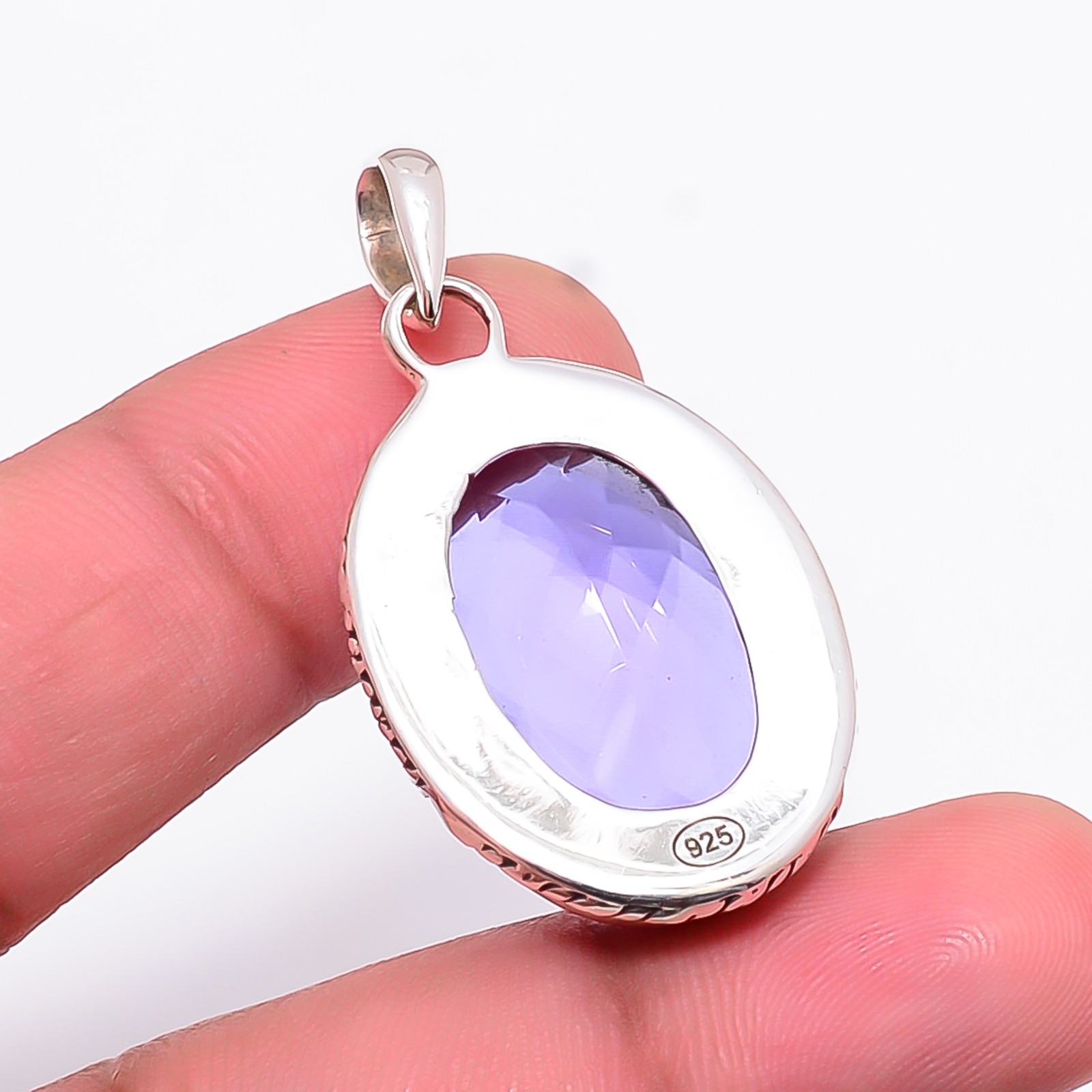 Colour Changing Alexandrite Handmade 925 Sterling Silver Pendant 1.56″ P43