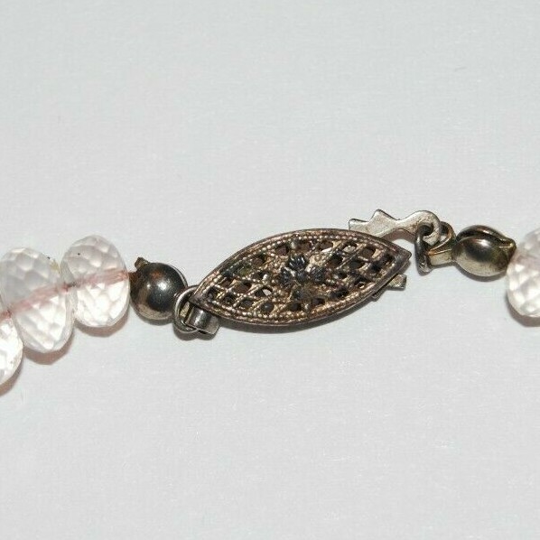 ELEPHANT SILVER TONED PENDANT WITH PINK NATURAL & GLASS BEADS STRAND NECKLACE