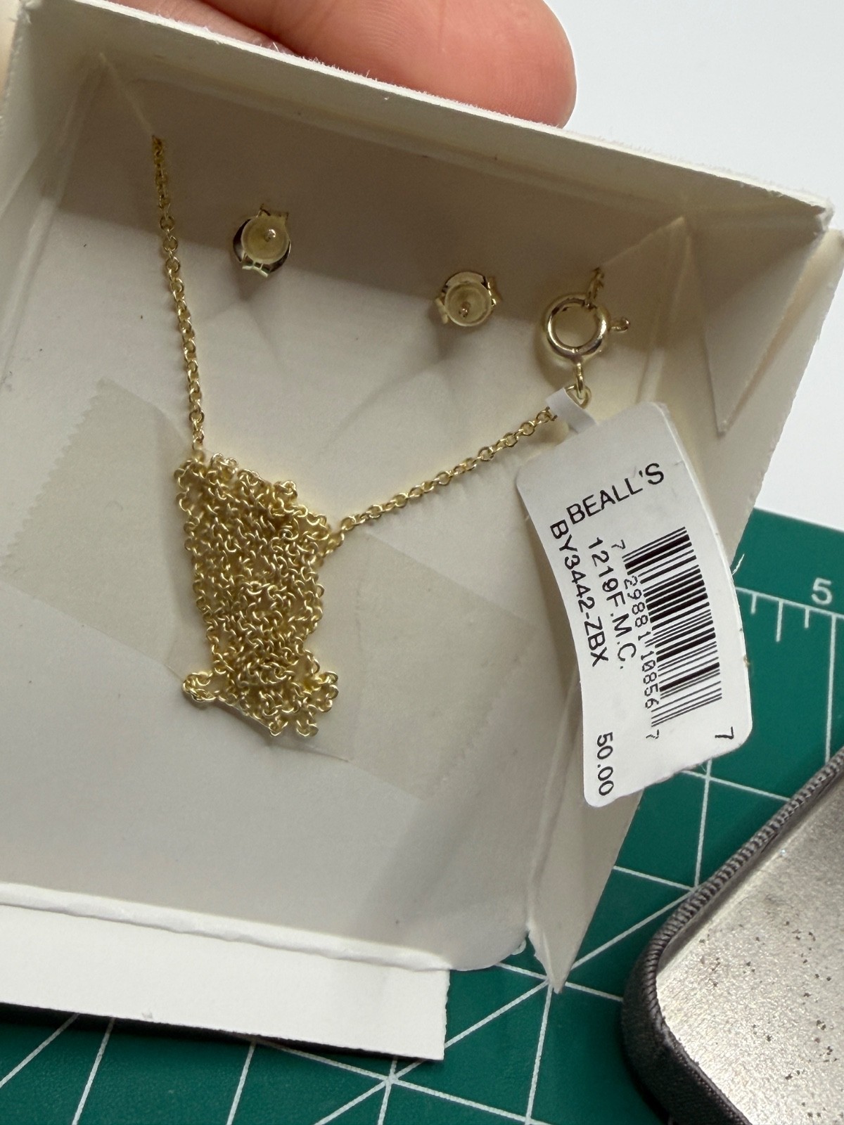 925 Sterling Silver Starfish Pendant Necklace and Stud Earring Set Vermeil