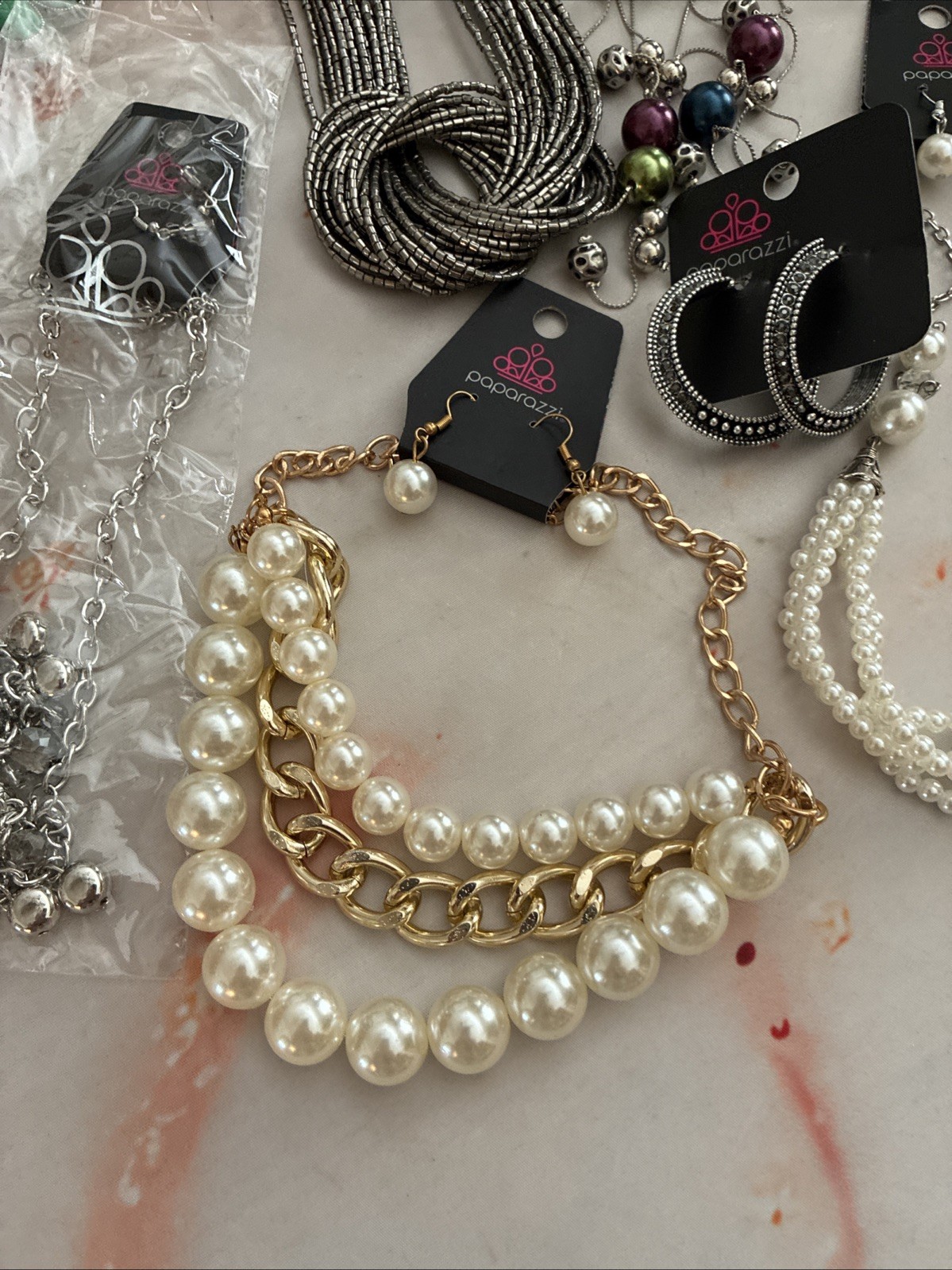 Paparazzi Lot of Jewelry. Various Lengths and Styles. Stones Glass Beads NWT