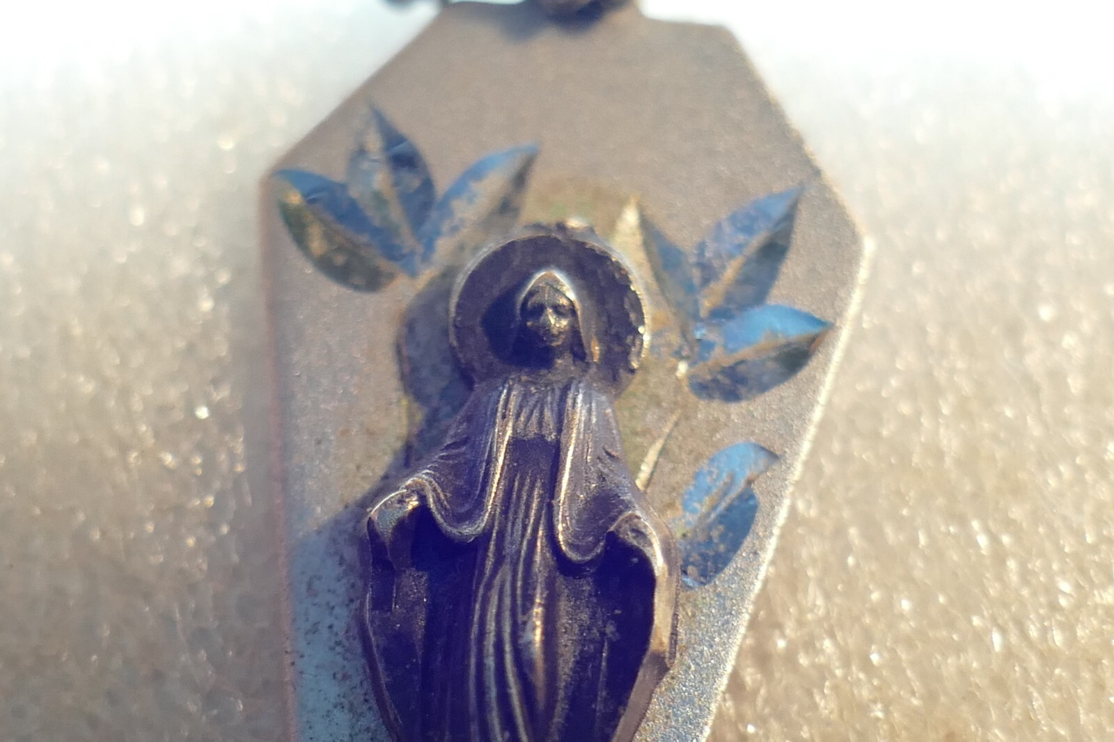 Sterling Silver Etched Pendant on chain, Angel of Harmony Stamped 1030