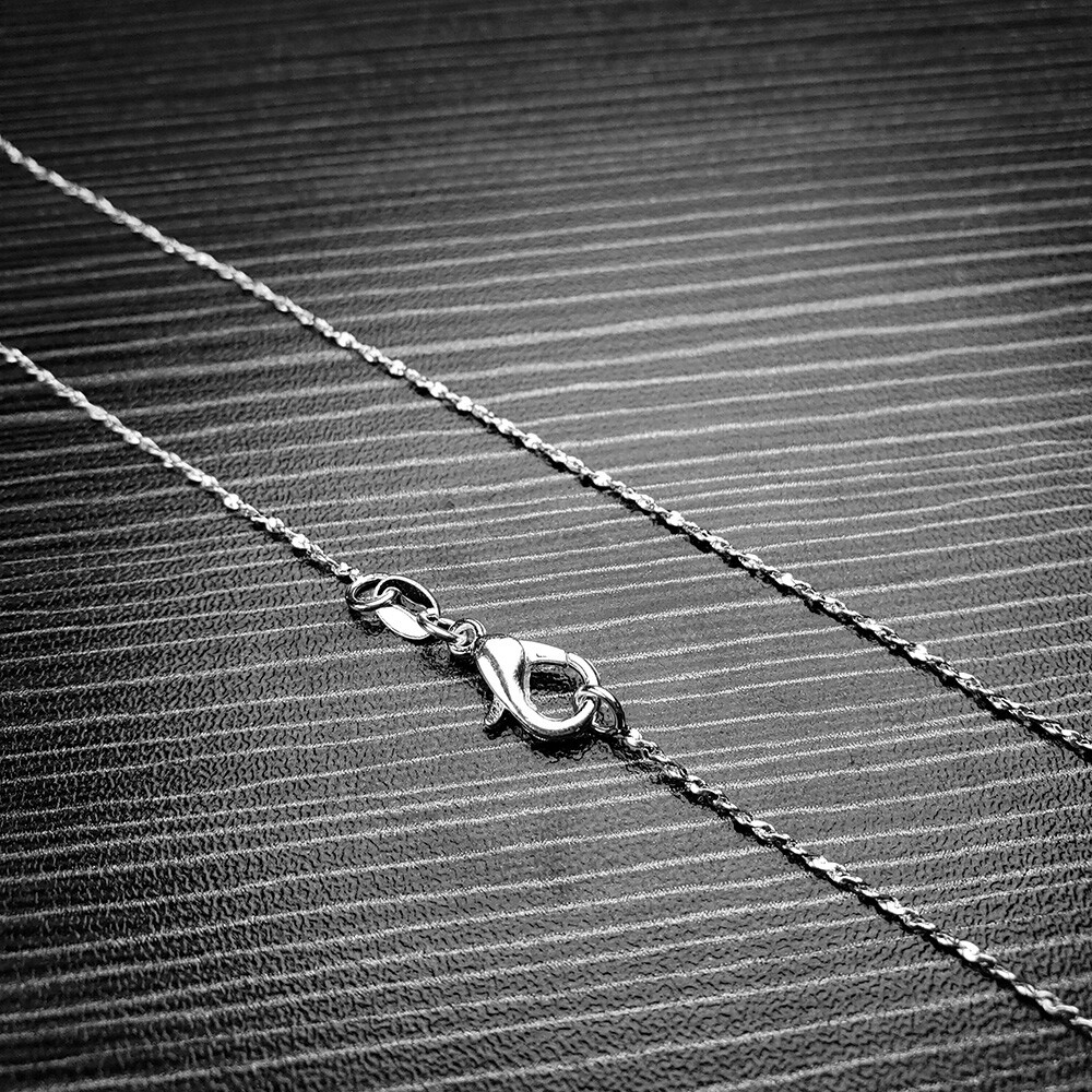 925 Silver Whirling Chain Necklace w/ Lobster Lock Women Fashion Jewelry 16-24″