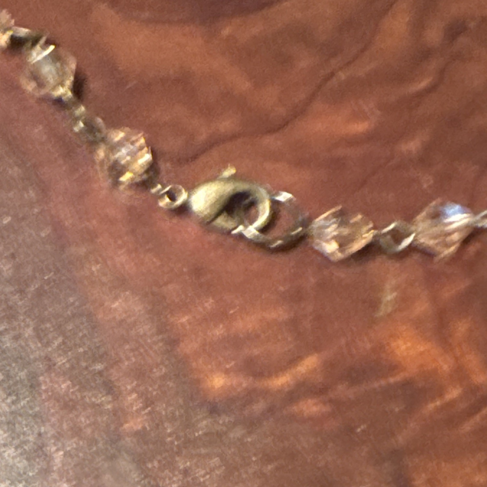 Artist made Pearl Oval Pendant & Red Crystal Stone 16 inch Necklace