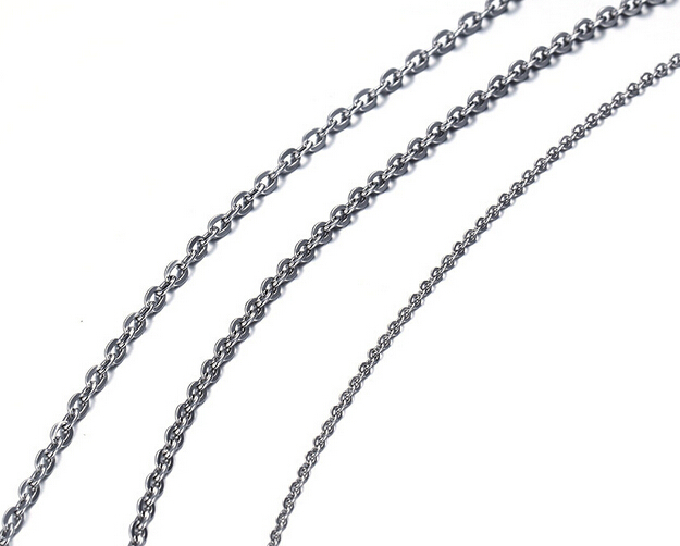 100pcs Lot Female stainless steel 16”-32” rolo chain necklaces 1.5/2/2.3/3mm