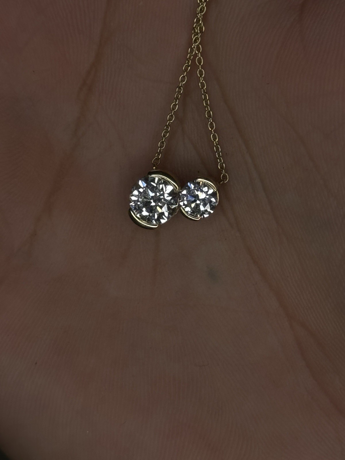 14K Yellow Gold 1.56 CTW Lab Grown Diamond Necklace 18”