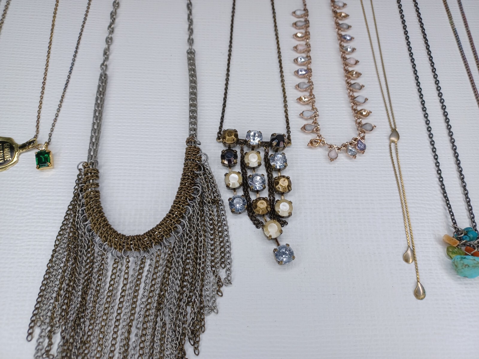 Necklace Lot Of 12 Necklaces Various Lengths Multicolor