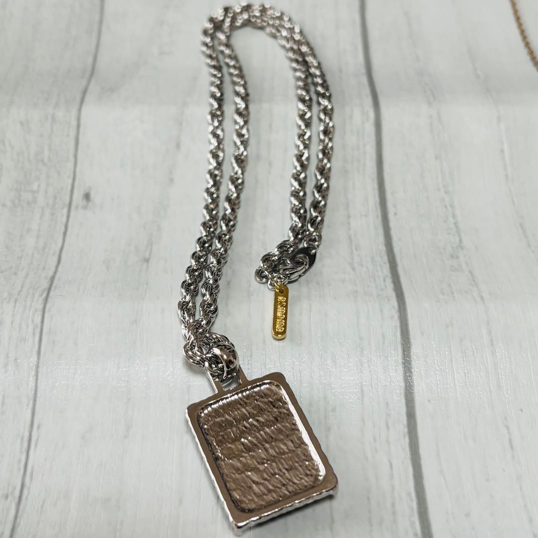 Men Necklace Black Onyx Square Retro Vintage Style Korean
