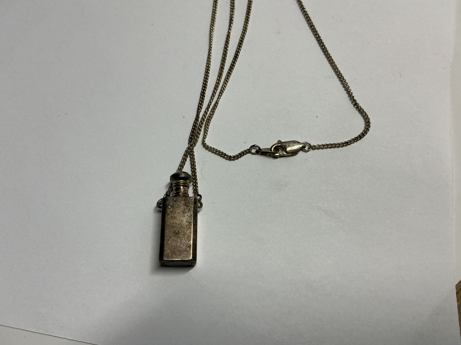 Vintage Mini Perfume Bottle Pendant with Dauber