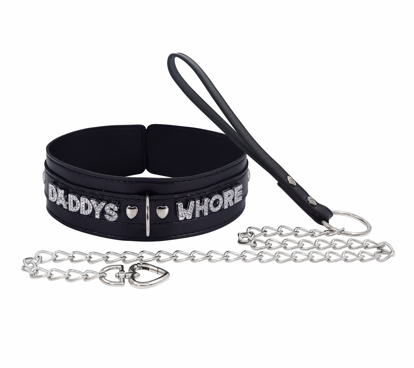 paloli Black Leather Choker Collar for Women Punk Leash Neck Choker Necklace …