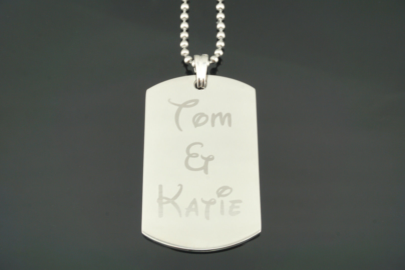 Custom Engraved Stainless Steel Personalized Dog Tag Necklace Free Engraving