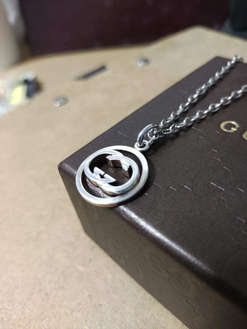Excellent GUCCI Silver 925 Interlocking Necklace – Luxurious Feel